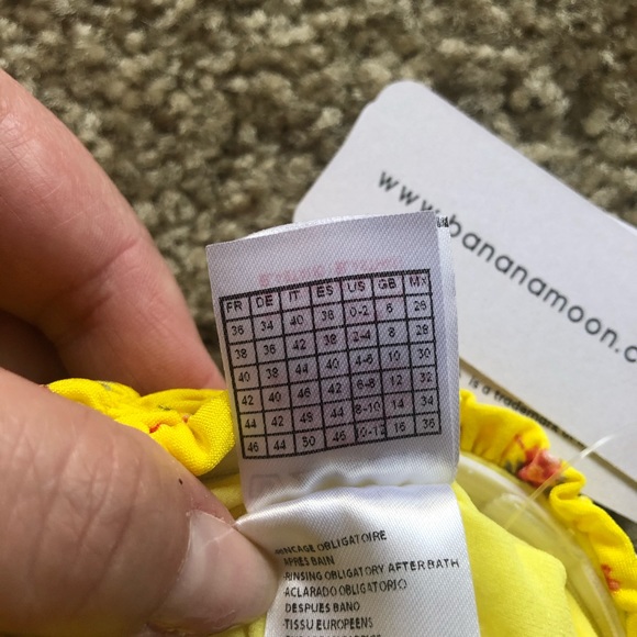 Banana Moon Yellow floral bandeau top SZ 44 - Picture 8 of 8